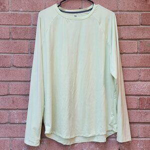 All In Motion Men's Long Sleeve Shirt Size Large Light Yellow Activewear